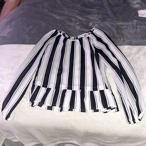 Black and white blouse